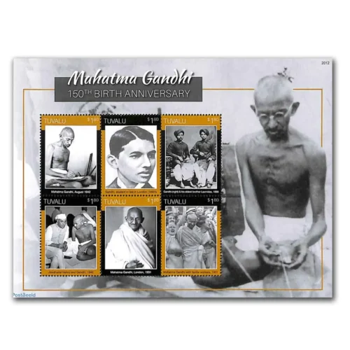 2020  Tuvalu Gandhi 150th Birth Anniversary Sheetlet