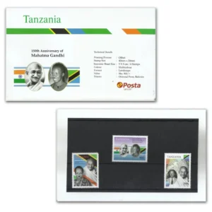 2019  Tanzania Gandhi 150th Birth Anniversary 3v Stamp