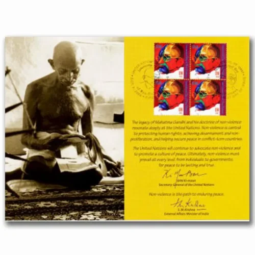 2009  United Nations Gandhi Souvenir Card