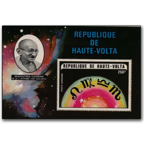 1973  Upper Volta Gandhi Miniature Sheet
