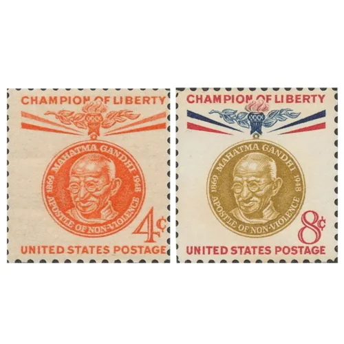 1961  USA Gandhi 2v Stamp