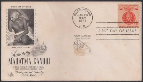 1962 Gandhi 1961 United States Of America 1v First Day Cover