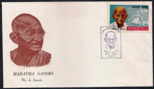 1972 Venezuela Gandhi 1v Stamp on FDC