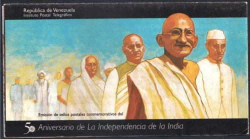 1972  Venezuela Gandhi Stamp Brochure