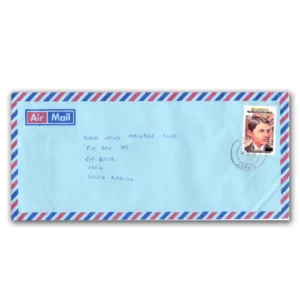 2000  Zambia Gandhi 1v Overprinted Stamp Postally on Commercial Cover