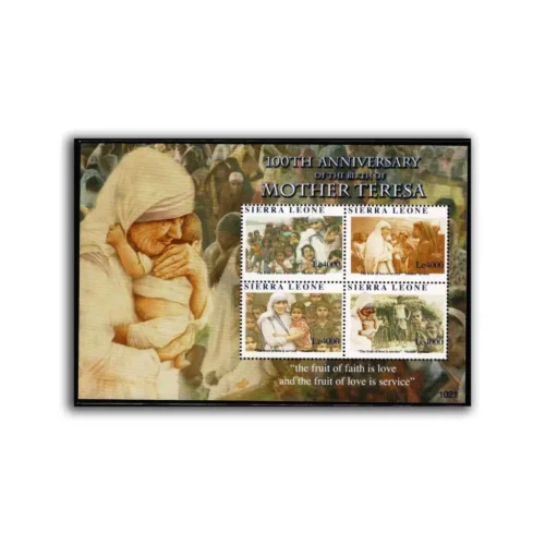 2010 Sierra Leone Mother Teresa 100th Birth Anniversary Sheetlet Type I
