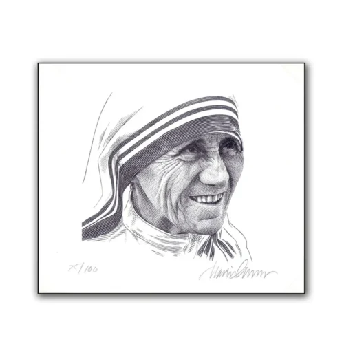 2021 UN Mother Teresa Proof and First Day Cover Signed by Artist in Presentation Pack - Image 3