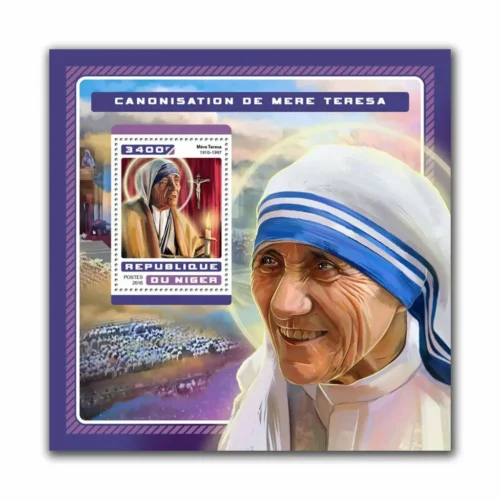 2016 Niger Mother Teresa Miniature Sheet