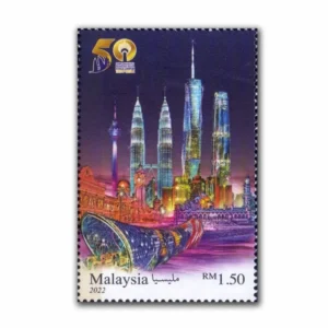 2022 Malaysia The 50th Anniversary of the city of Kuala Lumpur 1v Stamp