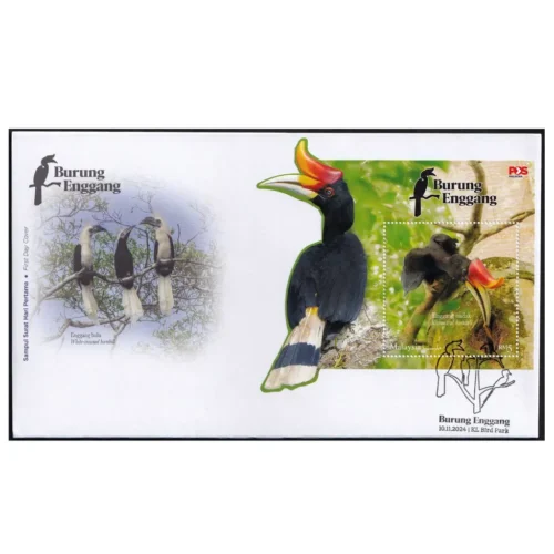 2024 Malyasia Hornbills Miniature Sheet on FDC