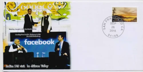 2015 USA Indian Prime Minister Narendra Modi visit to the Silicon Valley Special Cover