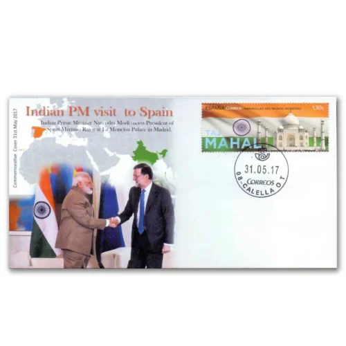 2017 Spain Indian Prime Minister Narendra Modi meets President of Spain Mariano Rajoy Special Cover