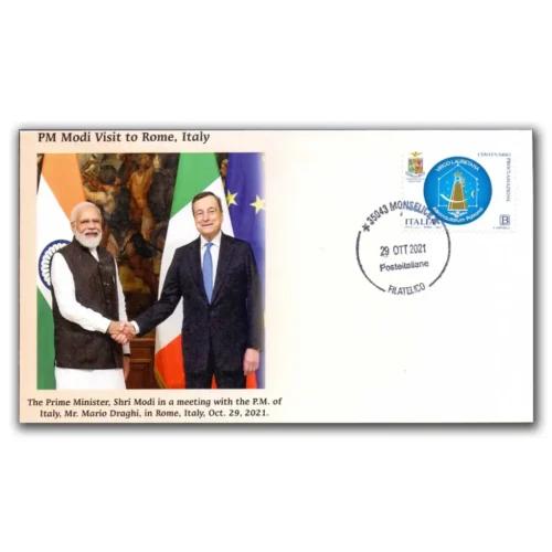 2021 Indian PM Narendra Modi Visit to Italy Commemorative Cover