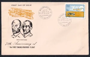 1978 Nepal 75th Anniversary of the 1st Engine-Powered Flight 1v Stamp on FDC