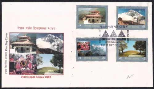 2002 Nepal Visit Nepal Series 4v Stamp on FDC