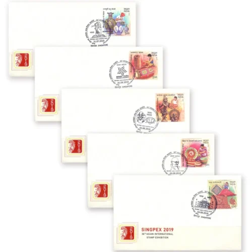 2019 Singapore Singpex Set of 5 Different Special Cachet on Covers