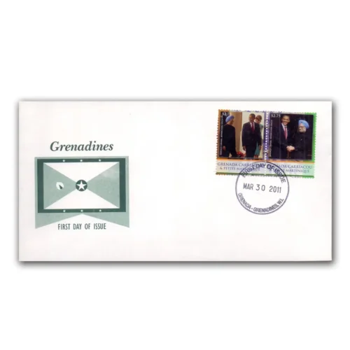 2011 Grenadines  Dr. Manmohan Singh 2v Stamp on FDC
