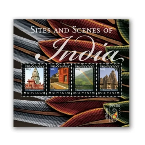 2011 Guyana Sites and Scenes of India (Indipex) 4v Sheetlet