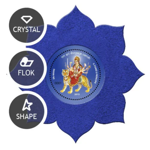 2015 S. Tome E Principe Lordess Durga (Odd Shaped) Miniature Sheet