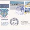 2024 Luftansa Airlines Flight from Munich (Germany) to New Delhi with Lord Ganesha in Cancellation on Matching Picture Postcard