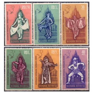 1994 Indonesia Ramayana 6v Stamp