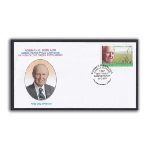 2014 Pakistan 100th Birth Anniversary of Norman E. Borlaug (Nobel Peace Prize Laureate) 1v Stamp on FDC