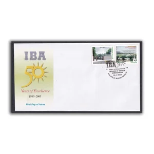 2005 Pakistan 50 Years of Excellence IBA (Institute of Business Administration) 2v Stamp on FDC