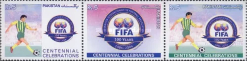 2004 Centennial Celebration of Federation Internationale de Football Association (F.I.F.A.) 3v Stamp
