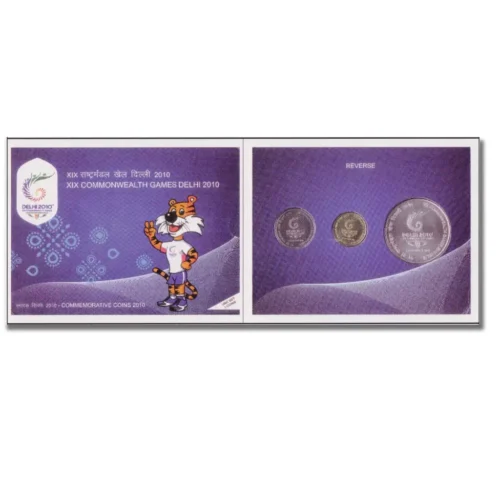 2010 XIX Commonwealth Games 2010 Delhi 3pcs Proof Coin Set