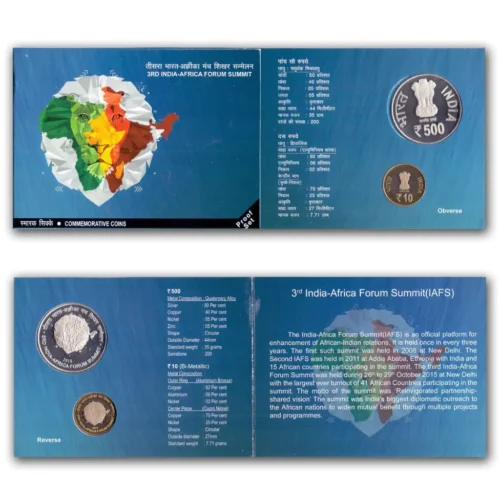 2015 3rd India Africa Forum Summit 2pcs Proof Coin Set