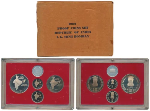 1982 National Integration 4pcs Proof Coin Set in Original Packaging without Outer Box