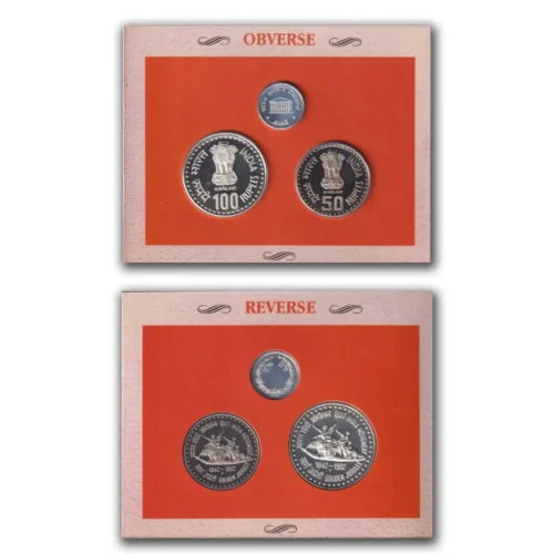 1992 Quit India Movement 2pcs Proof Coin Set in Folder Packing - Image 2