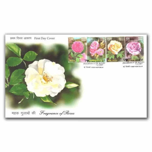 2007 Fragrance of Roses Setenant Stamp on FDC