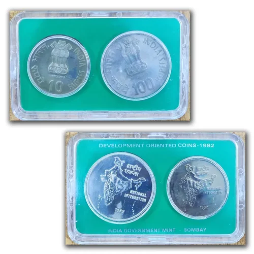 1982 National Integration 2pcs UNC Coin Set in Original Packaging without Outer Box