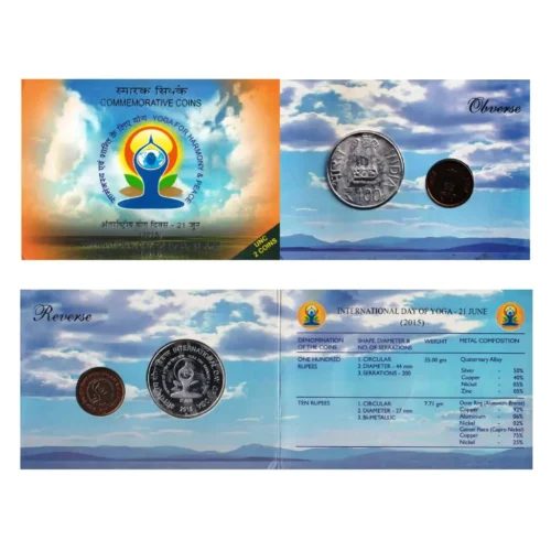 2015 International Day of Yoga 2pcs UNC Coin Set