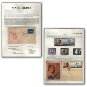 Philatelic Exhibit on Mass Media (32 Pages)