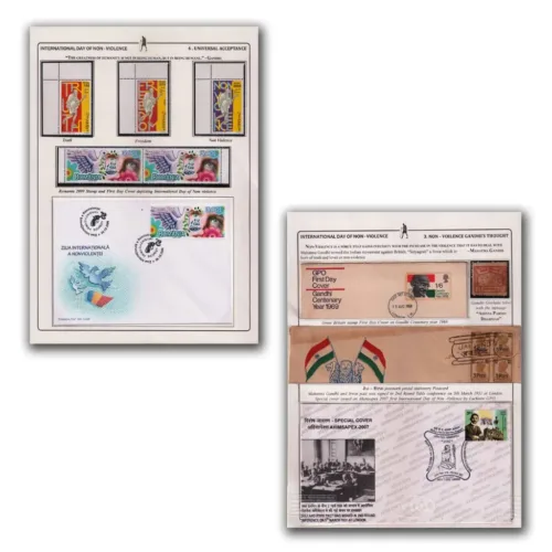 Philatelic Exhibit on International Day of Non Violence (17 Pages) - Image 3