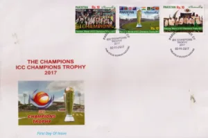 2017 Pakistan ICC Champions Trophy 3v Stamp on FDC