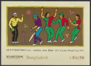 2011 Bangladesh ICC Cricket World Cup Miniature Sheet