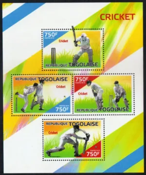 2014 Togolese Cricket 4v Sheetlet Type I