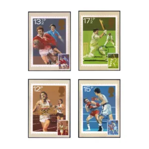 1980 Great Britain Cricket and Sports Maxim Card (Cancelled) (Set of 4)
