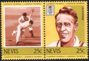 1984 Nevis Cricket Leaders of the World John Brian Statham 2v Stamp