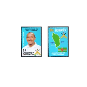 2007 Dominica Cricket World Cup in the Caribbean 2v Stamp