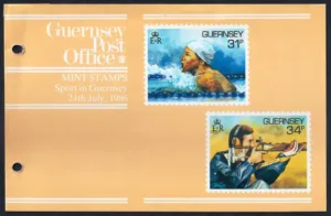 1986 Guernsey Sports (Cricket, Swimming, Badminton and Others) Presentation Pack