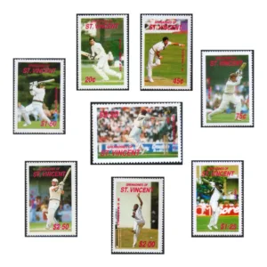1988 Grenadines of St Vincent Cricketers 8v Stamp