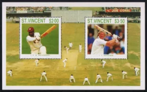 1988 St Vincent Cricketers Viv Richards and Ian Botham Miniature Sheet