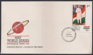 1989 Calcutta MRF World Series for the Jawaharlal Nehru Cricket Cup Special Cover