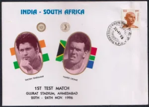 1996 Ahmedabad Wills Cup ODI Cricket Match India vs South Africa Special Cover