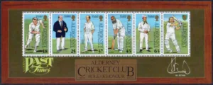 1997 Alderney Cricket Club 150th Anniversary Miniature Sheet