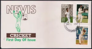 1997 Nevis Cricket 3v Stamp on FDC